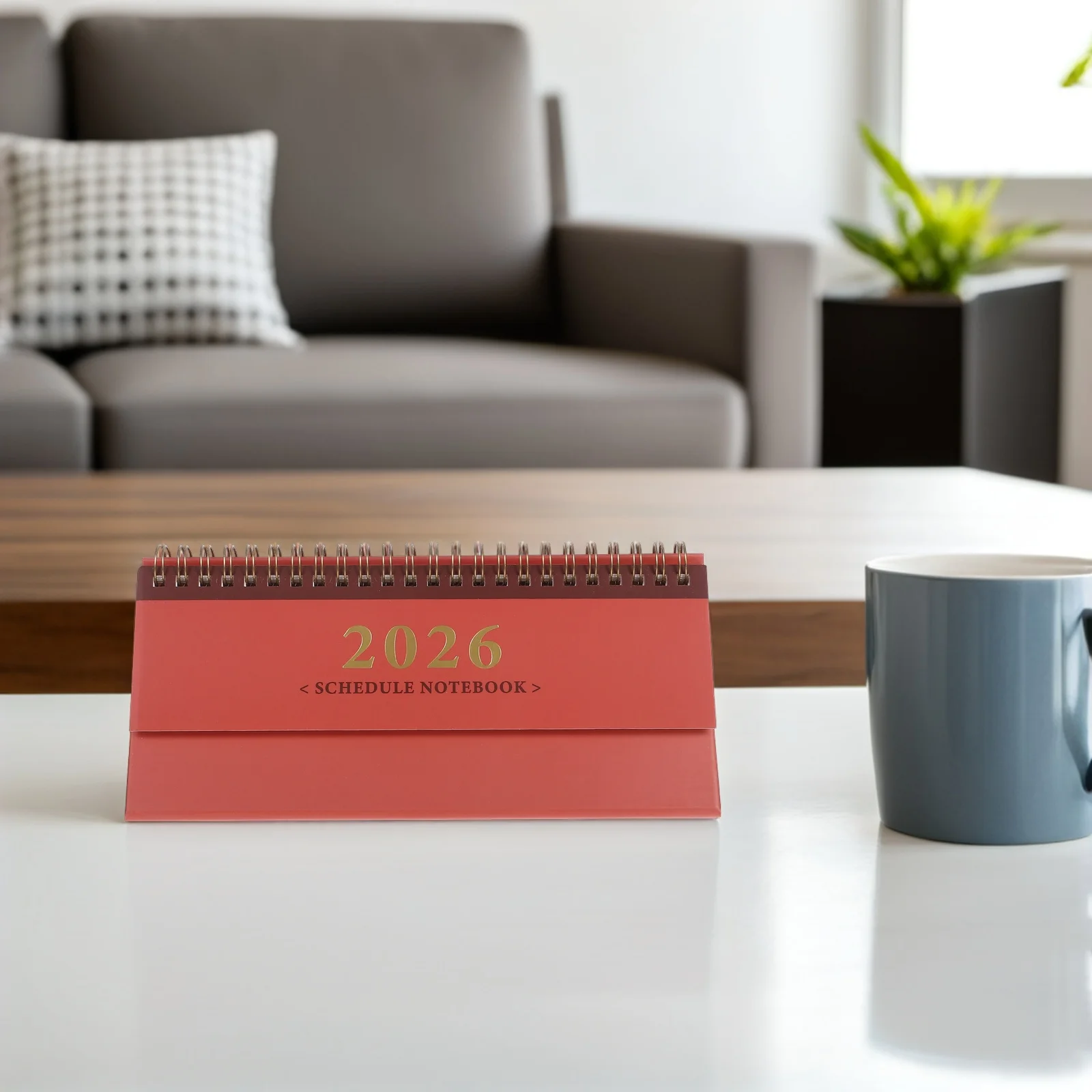 15 شهرًا تقويم مكتبي أفقي صغير 2025-2026 مخطط الوجه الدائم المحمول لإدارة الوقت جهاز تعقب الانضباط الذاتي