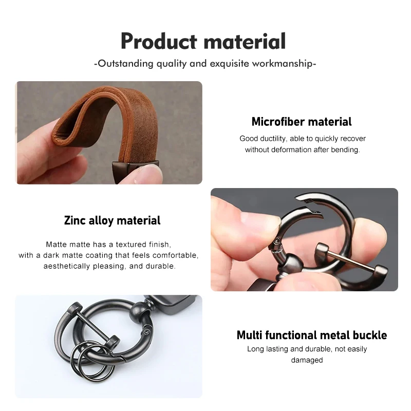 Leather Car Logo Keychain Waist Hanging Key Ring Accessories For Subaru Impreza Legacy WRX STI BRZ Legacy WRX XV Forester - view 3