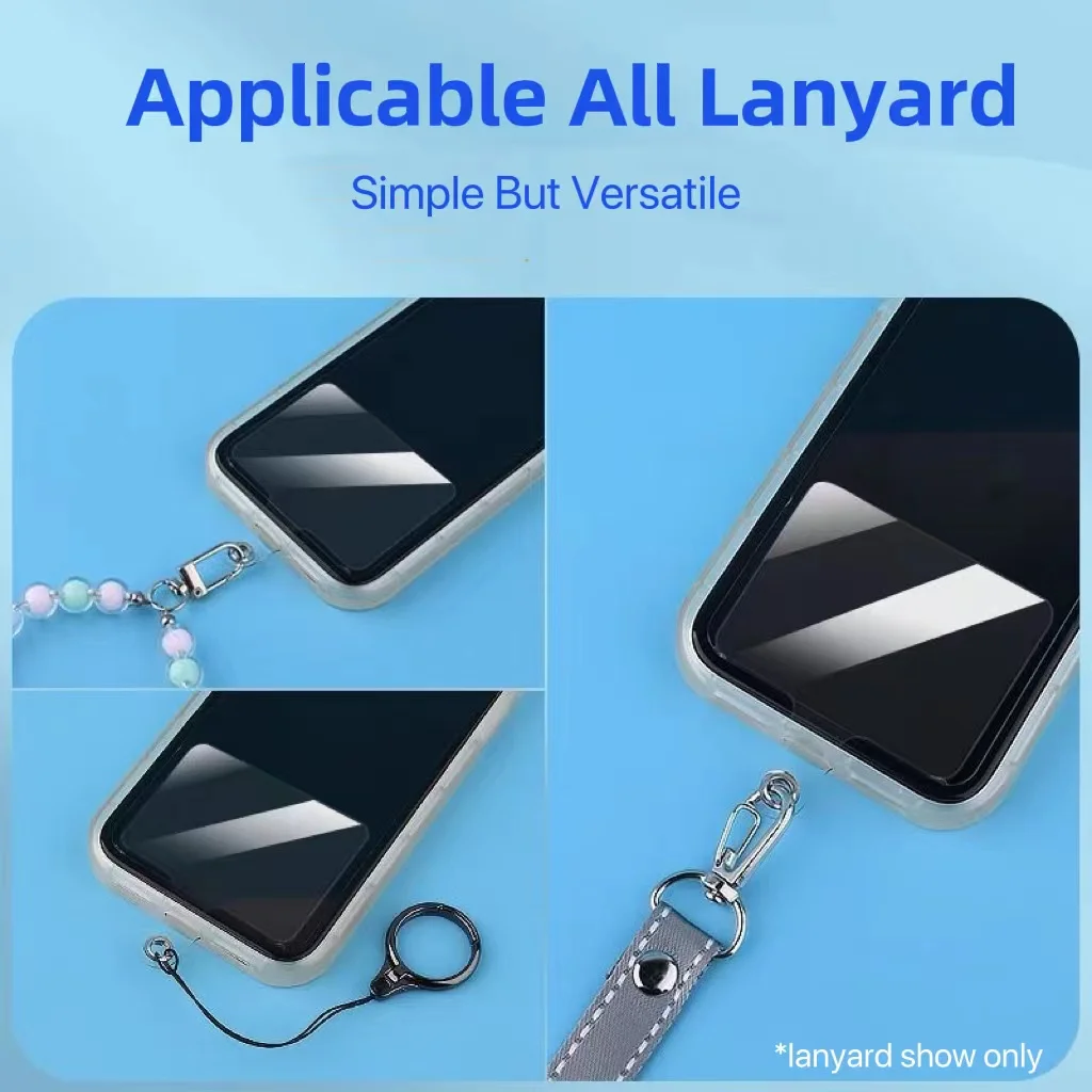 Universal Detachable Transparent Mobile Phone Lanyard Patch Ultra Thin Phones Crossbody Strap Hanging Cord Replacement Gasket