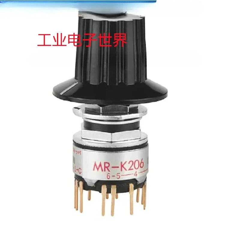

MR-K206 Japan NKK Twelve Pin Rotary Switch MRK206-A Half Inch Diameter Seal 0.4VA