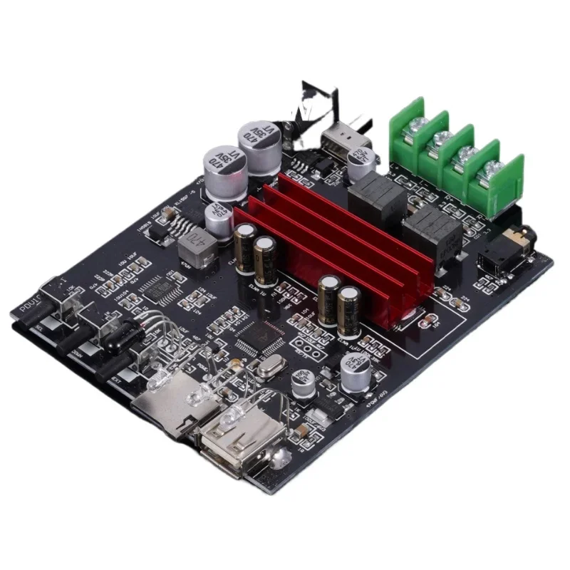 

100W+100W amplifier board Bluetooth 5.3 USB flash drive PCM5102 decoding lossless player