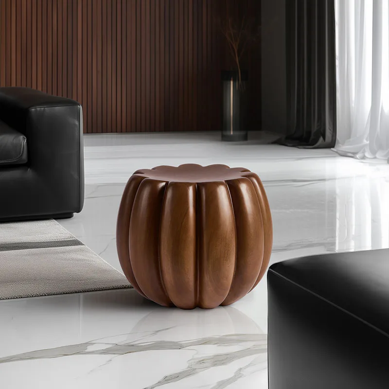 &Mobile Creative Foot Stool Bedroom Modern Makeup Round Designer Wood Foot Stool Living Room Shoe Tabouret Lounge Suite Furnitur
