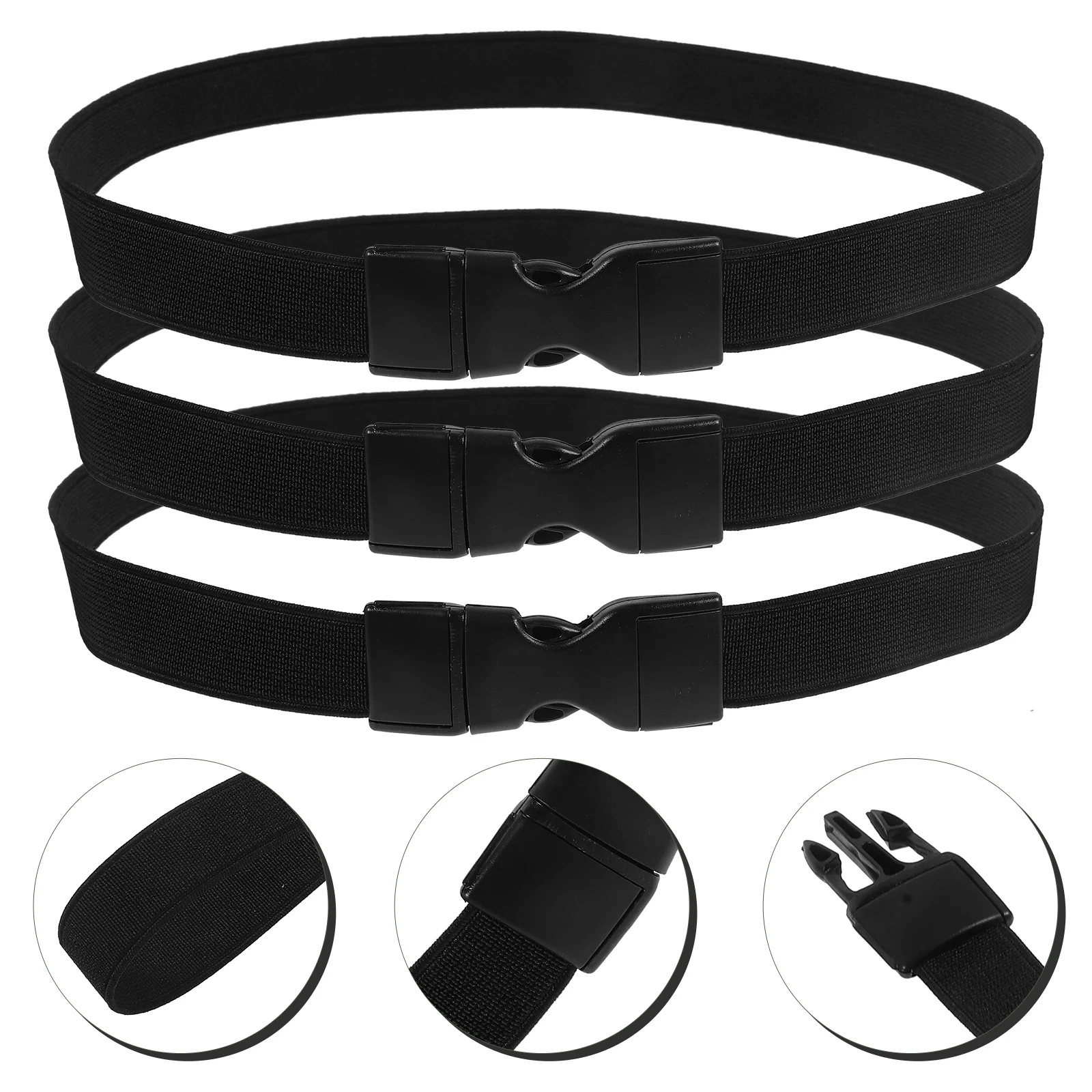 

3 Pcs Trash Can Holder Garbage Band Elastic Bands Office Bin Waste Basket Man Black