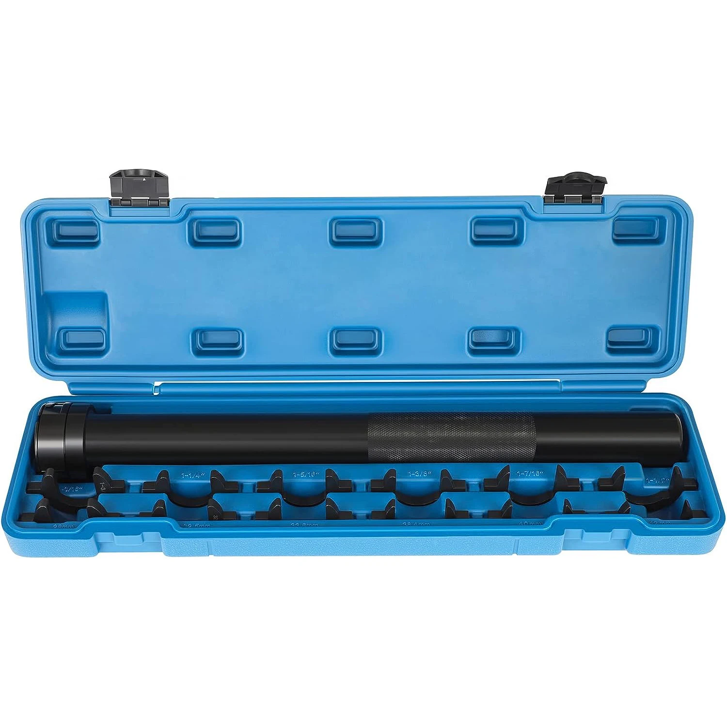 13 Pcs Inner Tie Rod Removal Tool Kit SAE and Metric Sizes with 12 Crowfoot Adapters 1/2 Inch Drive Tube