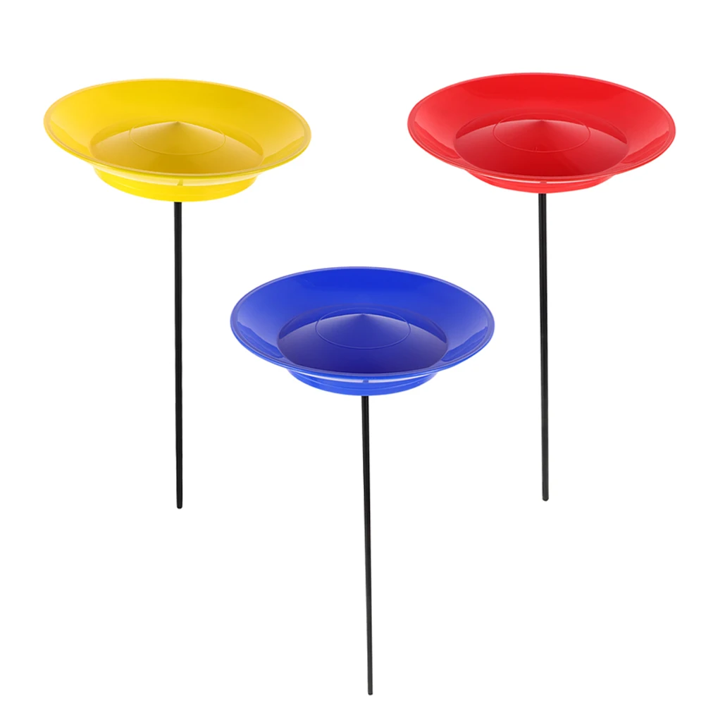 Placas de malabares de equilibrio, disco giratorio de habilidades manuales con poste superior y palo, accesorios de malabarismo, discos giratorios de circo, 3 uds.