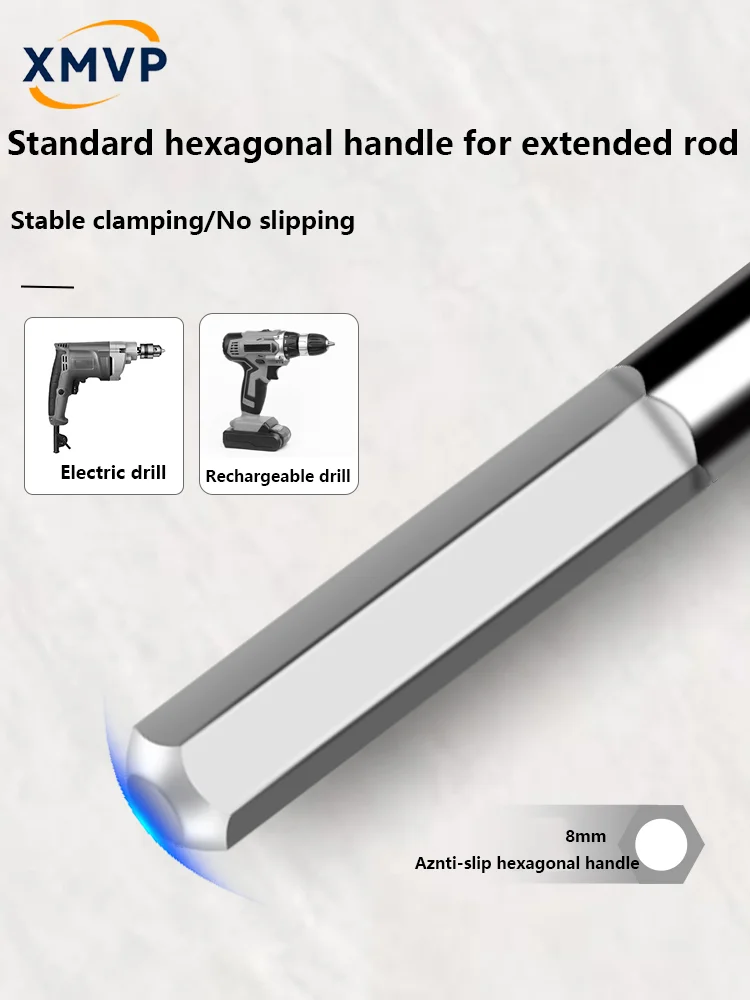 Punzonatrice per piastrelle a secco con manico esagonale esteso, punta per vetro, marmo e perforatrice per piastrelle complete, spe