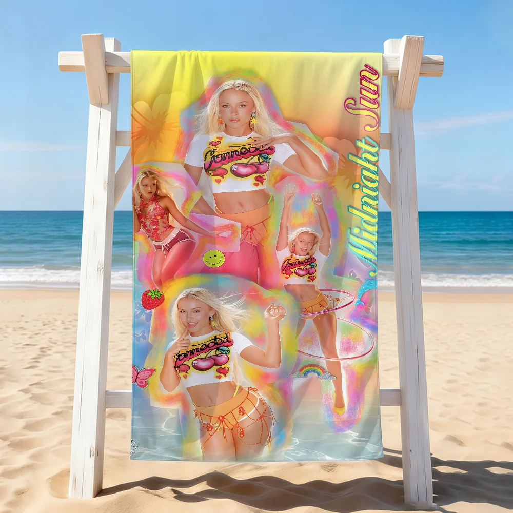 

Singer Zara Larsson Midnight Sun Towel Drying Bath Towel Applicable To Light Swimming Camping Yoga Beach Out
