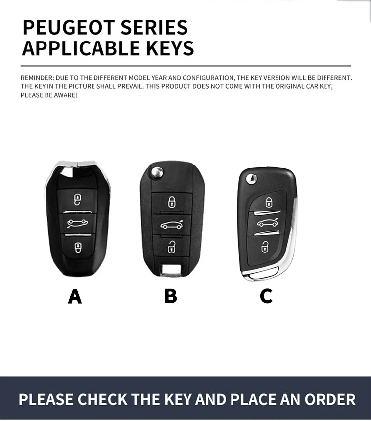 Suitable for Citroen C4 Sega Yunyi Picasso car key bag zinc alloy leather high-end car key shell buckle auto accessories