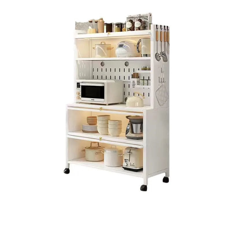 

Simple kitchen shelf, floor standing household cupboard, multifunctional storage cabinet, multi-layer storage iron