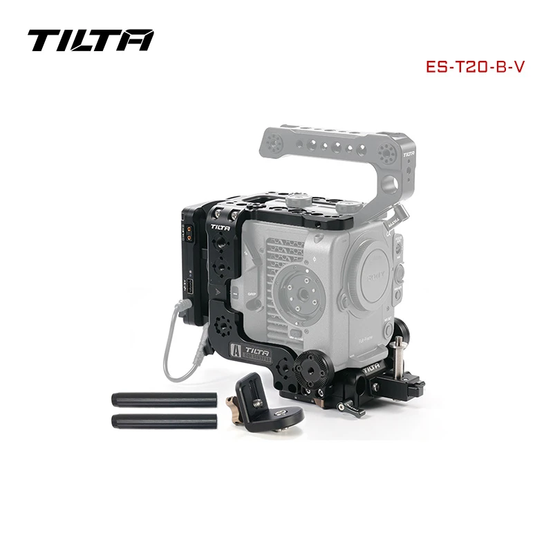 قفص بكاميرا Tilta لسوني FX6 ، مجموعة متقدمة-V جبل أو جبل ذهبي ، أو AB