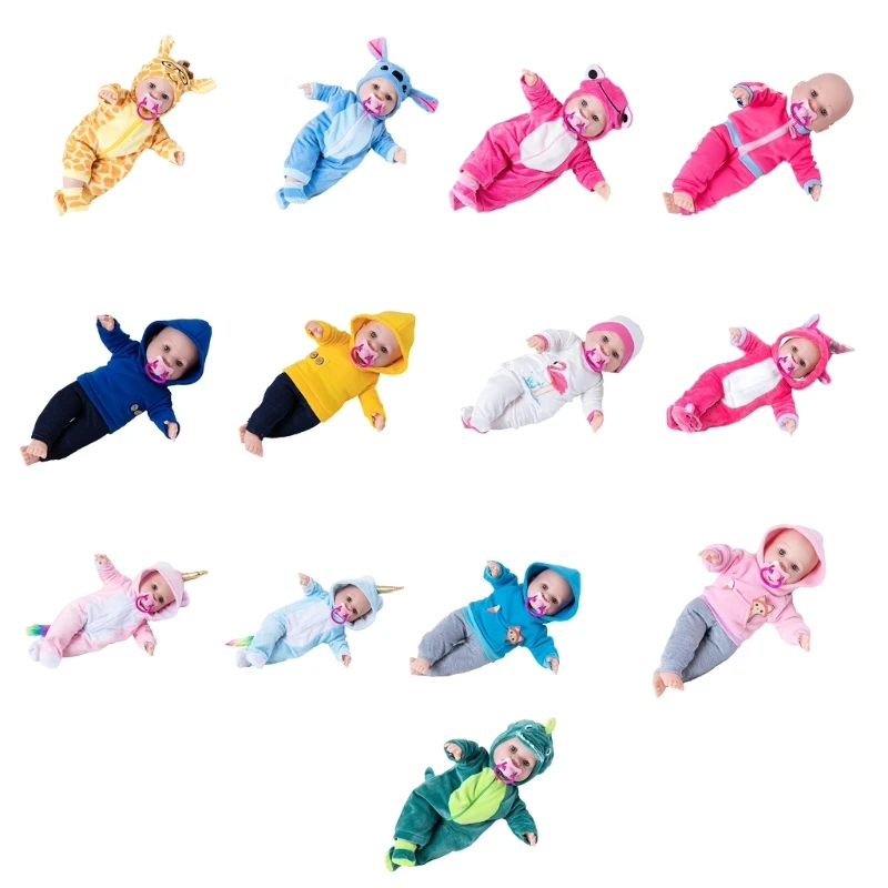 

F19F 16inch & Accessory Caucasian Reborns Figurine Parenting Game Supplies