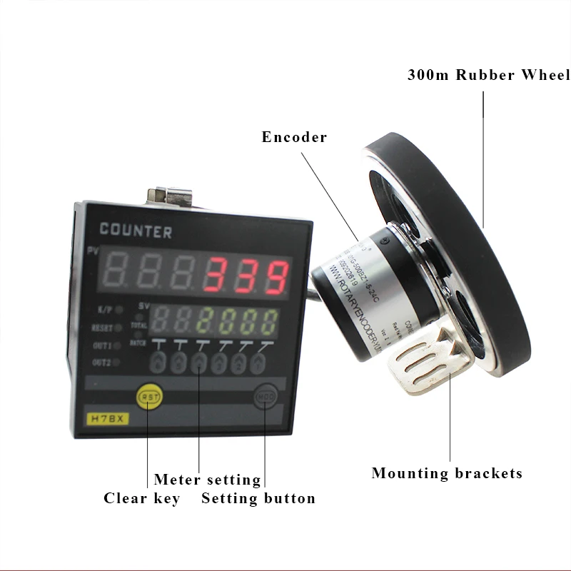 

ATK72-C 6 digit digital length measuring counter meter with encoder wheel