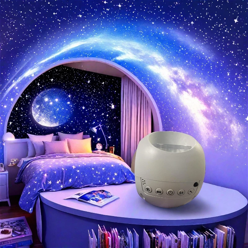 Novelty Galaxy Projector Galaxy Light Starry Ambient Light Sky Galaxy Projector Night Light Bedroom Decoration Star Moon Lamp