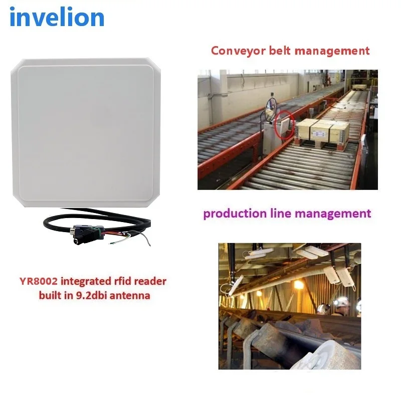 Imagem -04 - Leitor Circular Impermeável Passivo 57 Medidores Rs232 Wiegand 26 da Antena da Frequência Ultraelevada Rfid da Polarização Ip67 do Leitor Rfid do Carro da Longa Distância