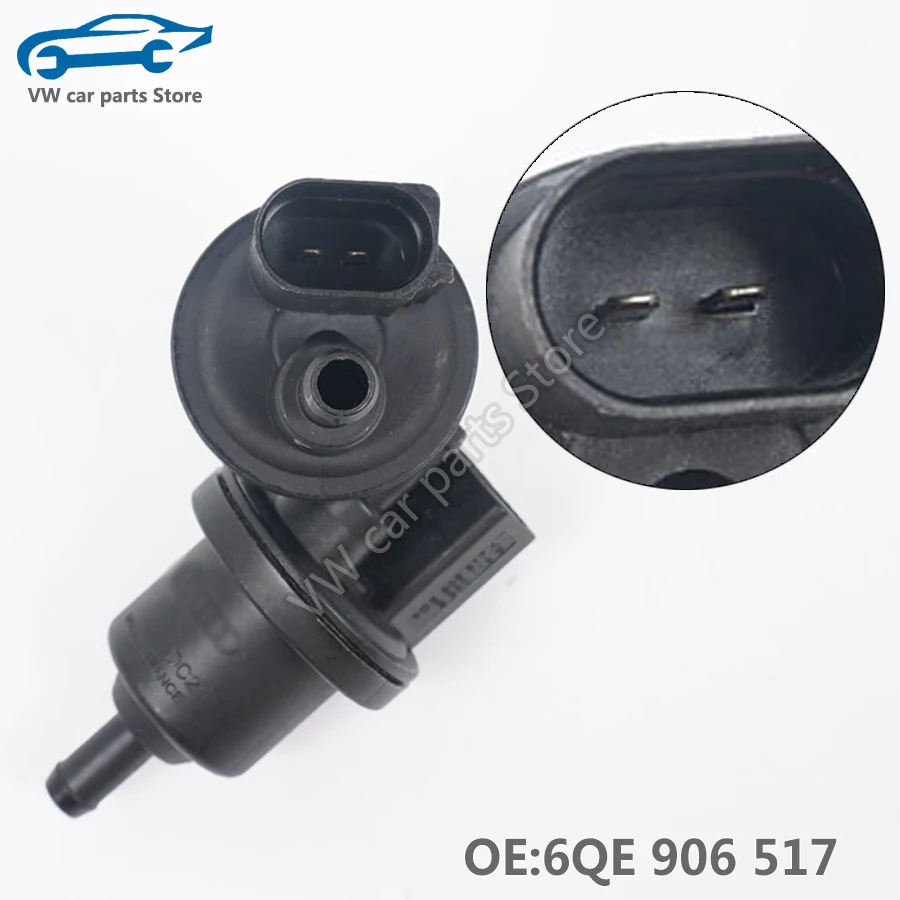 6QE906517 Canister Purge Vent Valve Solenoid For VW Golf Passat POLO Beetle Jetta Tiguan Touareg Audi A3 A4 A6 TT 1C0 906 517 A