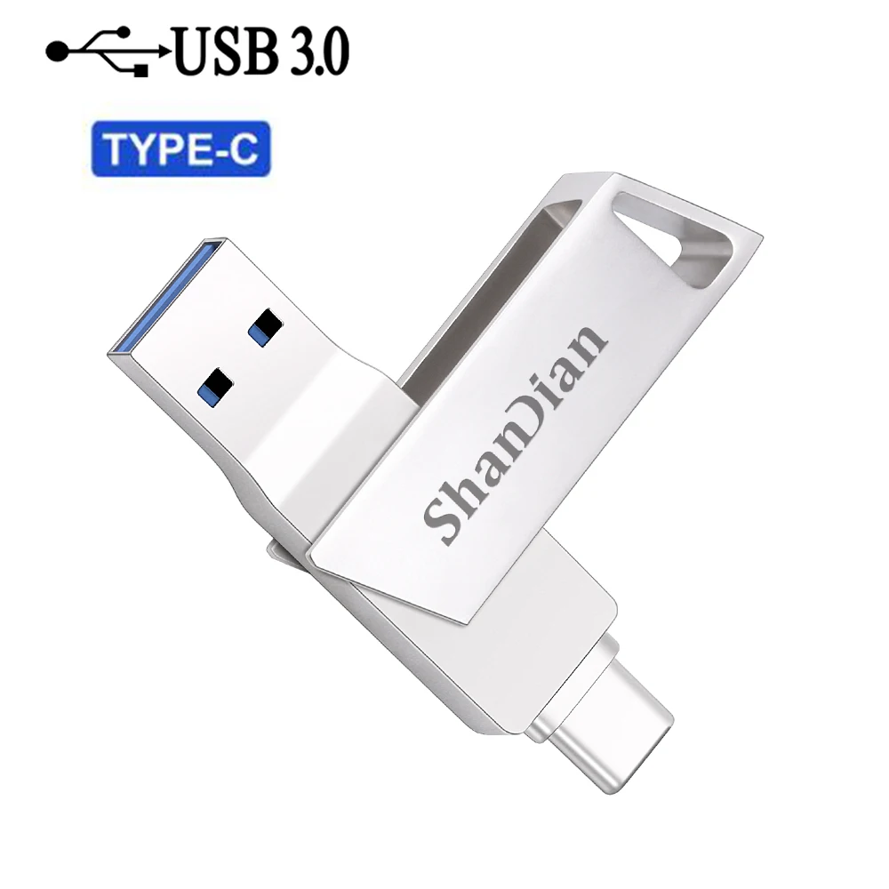 USB3.0 Flash Drives TYPE-C Pendrive 128GB usb Pen Drive 64GB Metal USB 3 0 Stick High Speed usb Flash