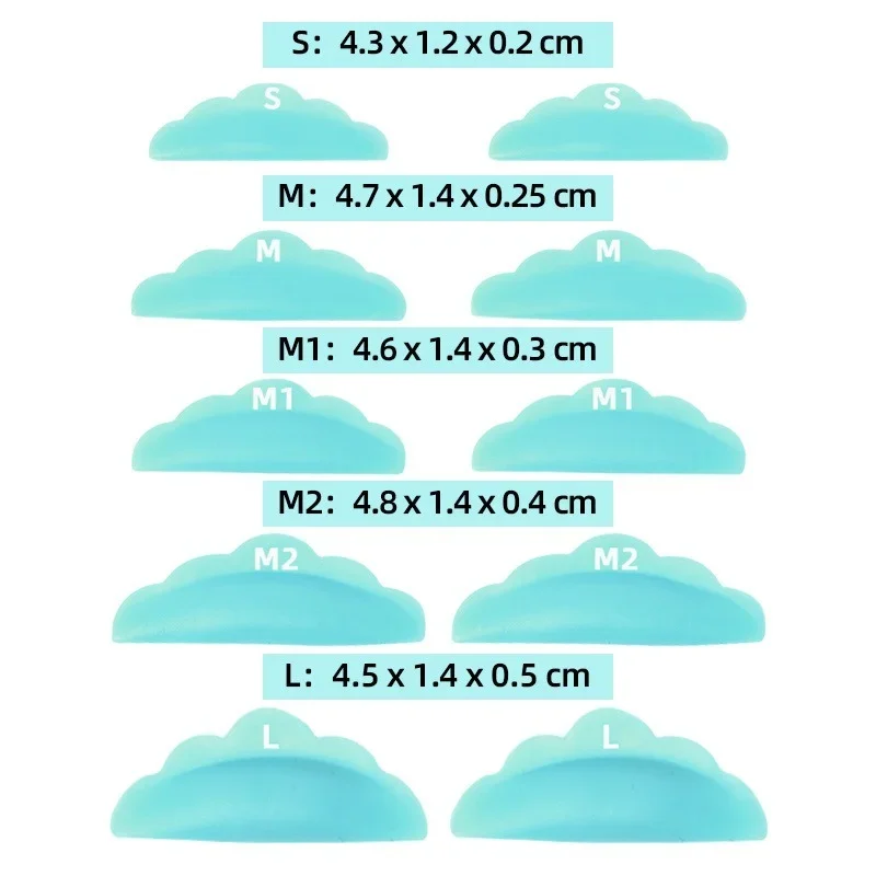 Ensemble de coussinets en silicone pour recourber les cils, kit de levage de cils, recourbe-cils 3D, extension de cils, outils permanents, accessoires, 5 paires