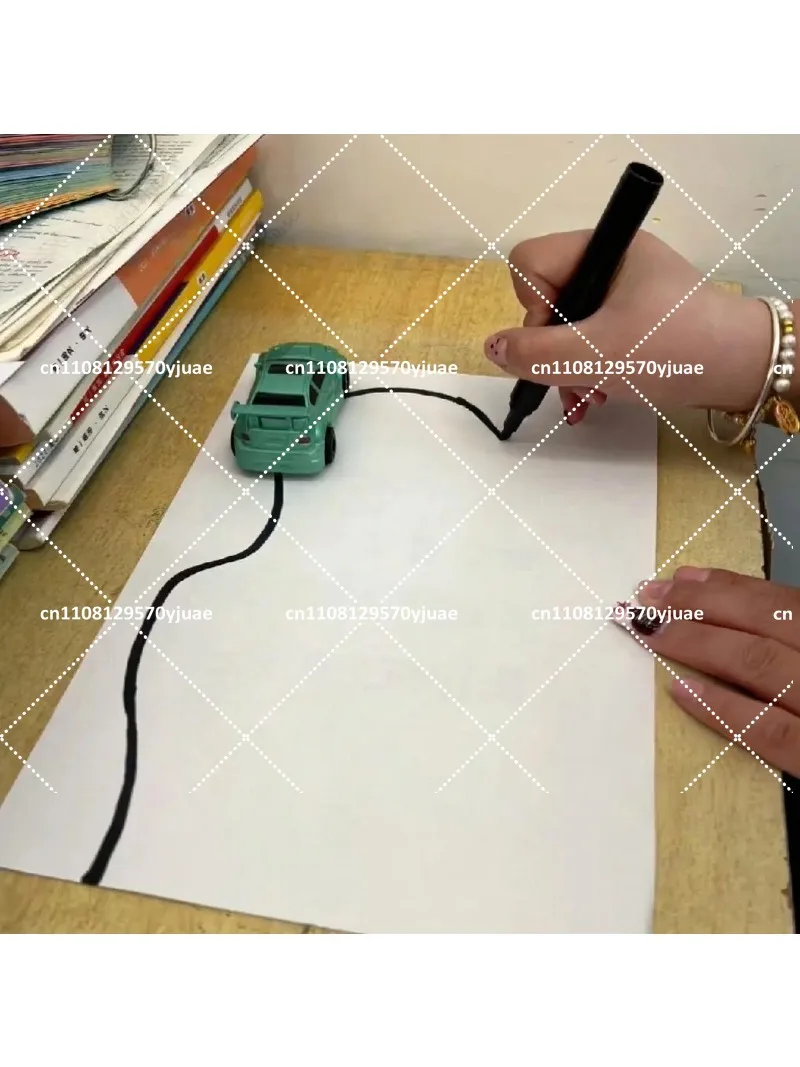 Kids Inductive Line-Following Toy Car, Intelligent Rail-Tracking Mini Racing Vehicle