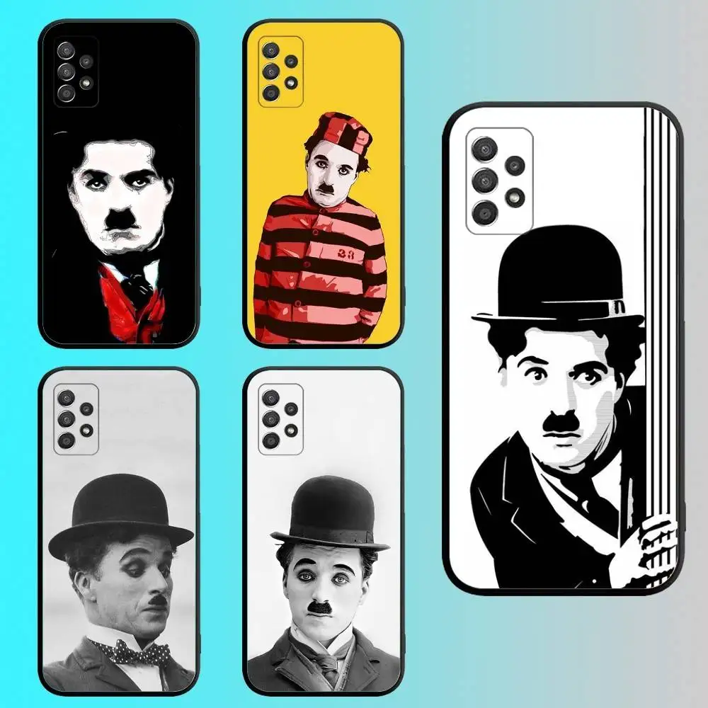 

Charlie C-Chaplin Phone Case For Samsung S 25,24,23,22,30,21,10,9,Ultra,Plus,Lite,FE,4G,5G Black Soft Case