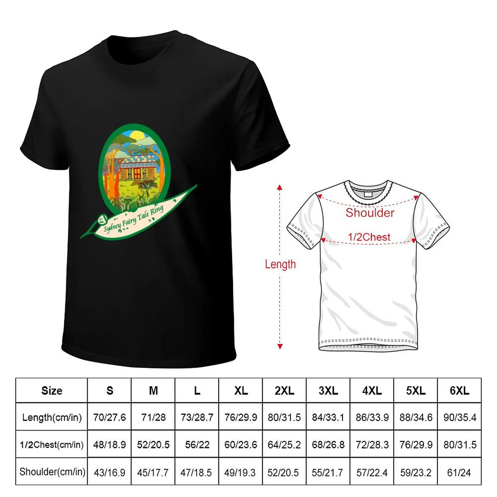 Sydney Fairy Tale Ring by Helen Hewitt T-Shirt Large Size Casual Tee Shirt
