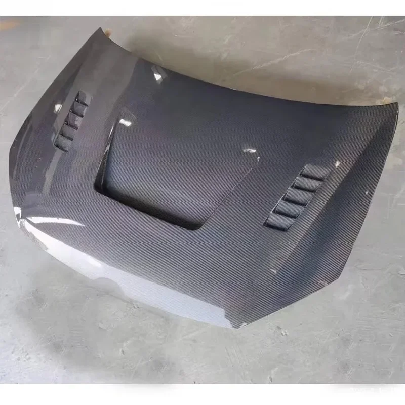 C Style Carbon Fiber Front Engine Hood Cover Fit 12-20 .5 R Automobile Exterior Modificatio