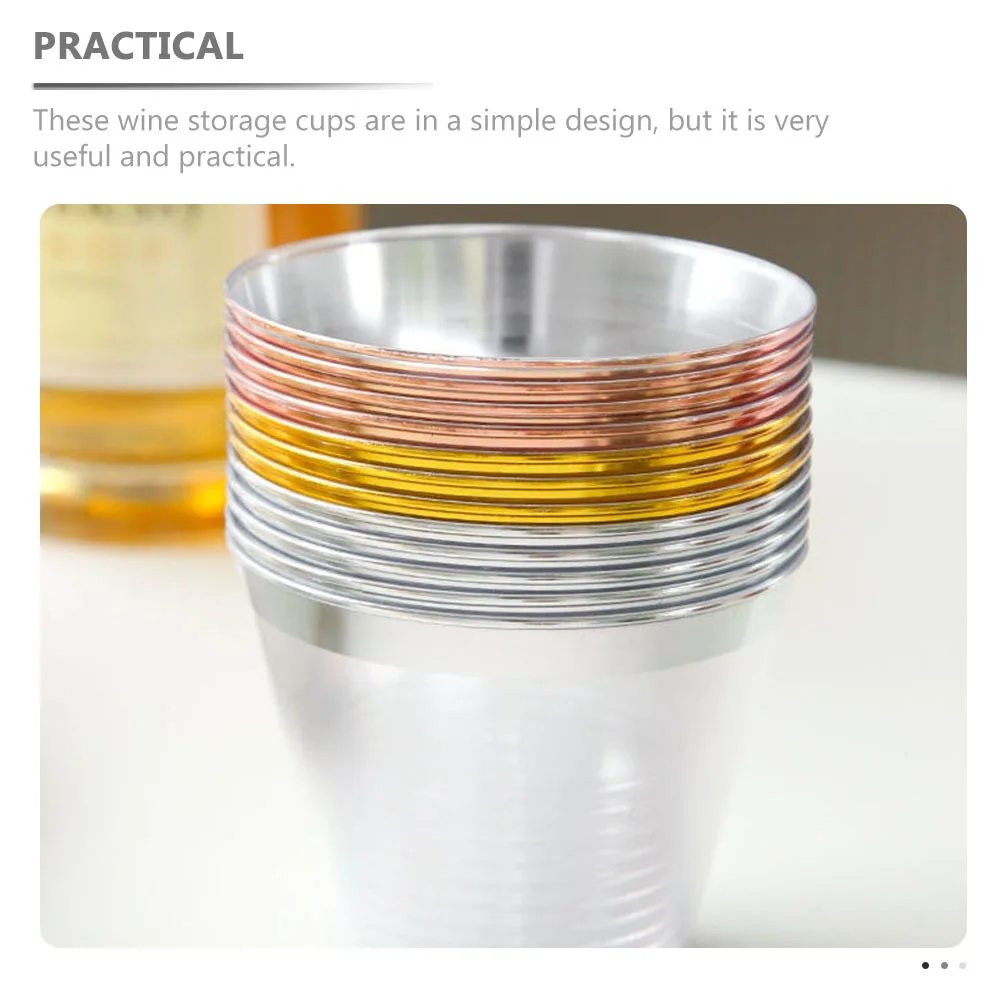 

25Pcs Disposable Wine Cups Practical Plastic Small Dessert Cups for Banquet Party Use Disposable Juice Cup Party Accessory
