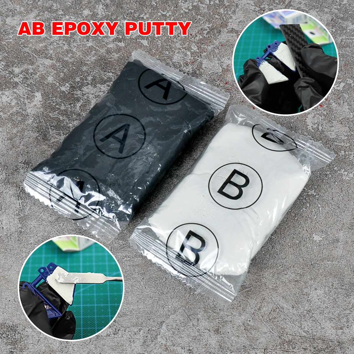 Epoxy Resin Putty A&B 2-Component for Model Making Sculpture Modeling Fill in Patch Repair Model Making Materials Can Be Sanded