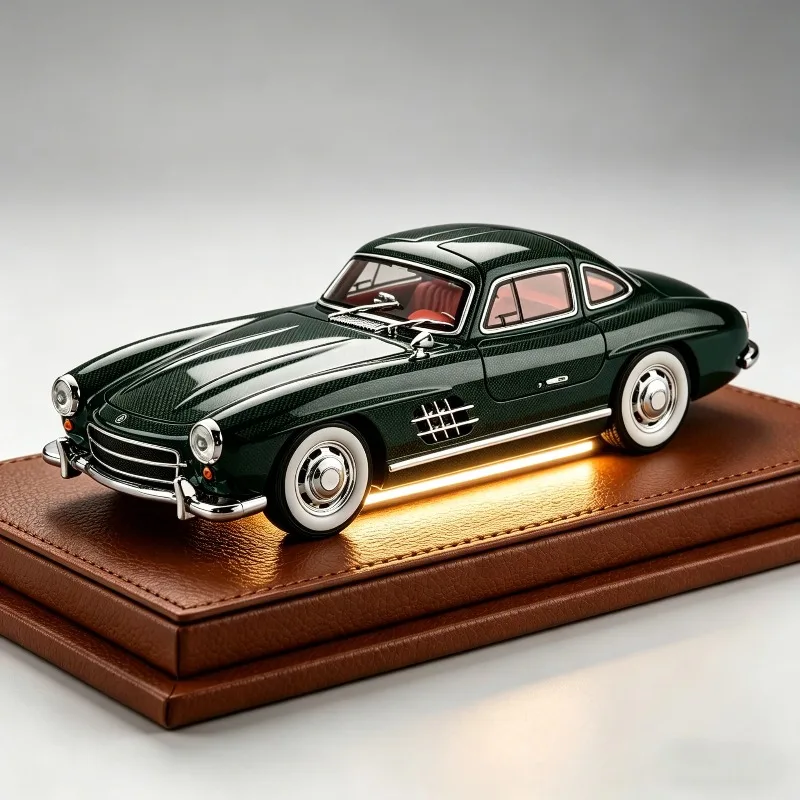 1:18 300SL Gullwing Luxury Classic Coupe Alloy Model Metal Diecast Car Home Decoration Computer Desktop Ornament