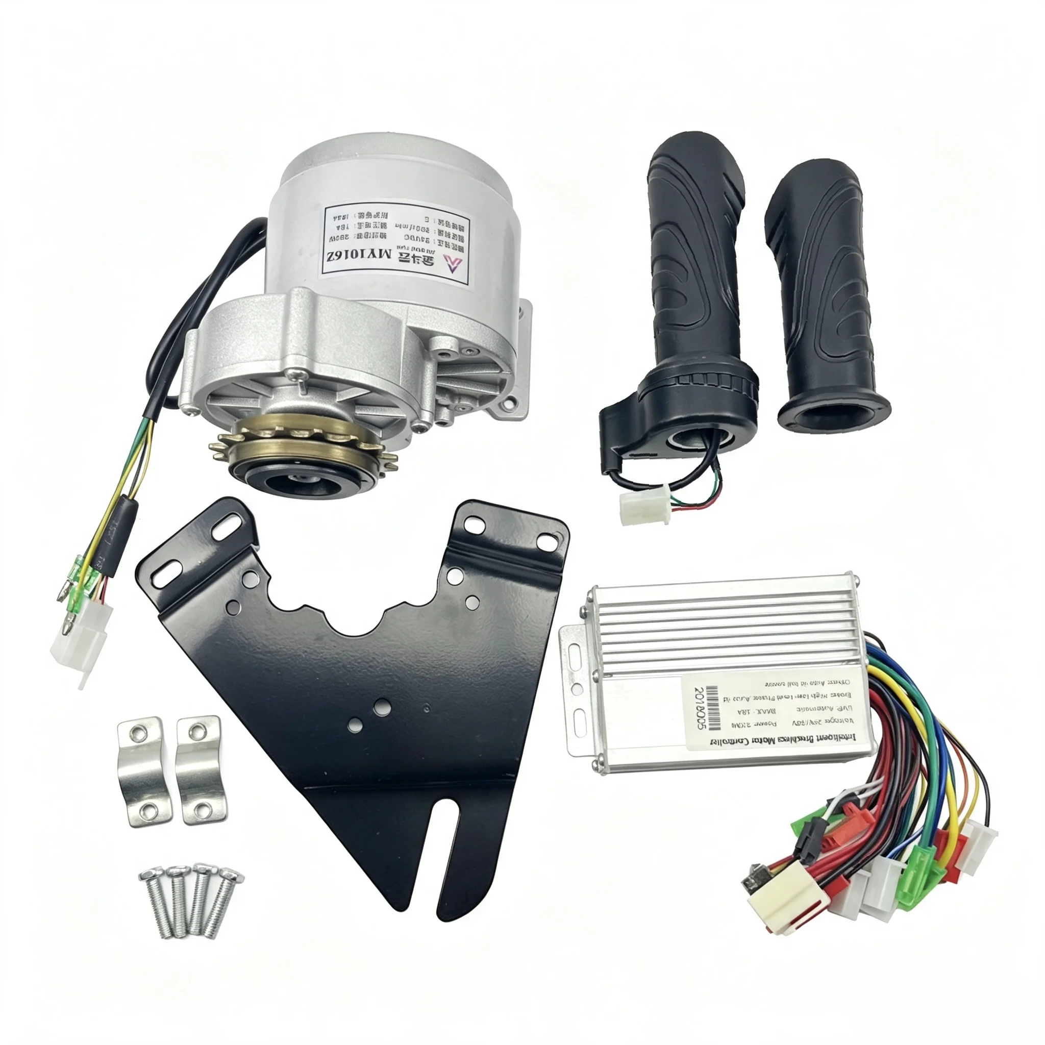 250W 350W DC 24V 16T Freewheel Sprocket Brushless Gear Motor With Controller and Throttle , BLDC Motor
