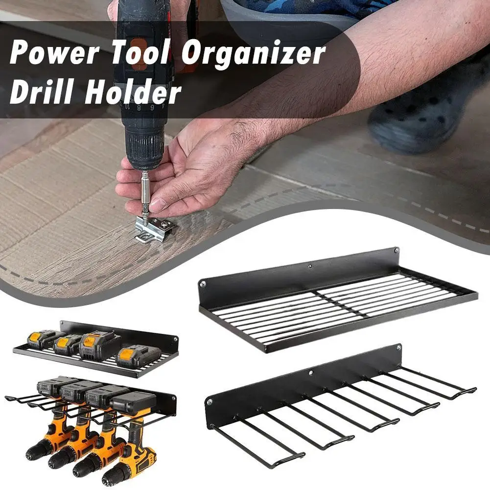 

Hand Power Tool Organizer Rack Wall Mounted Floating Tool Cabinet Electric Drill Holder Heavy Duty For Workshop Garage Tool