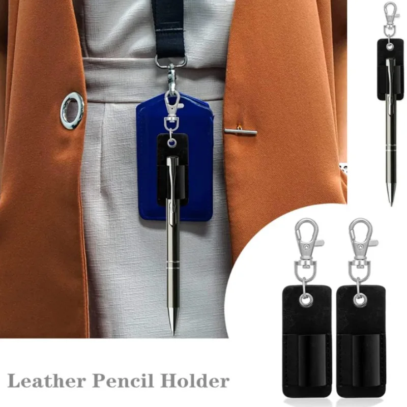 Creative PU Leather Pen Organizer Convenient Lanyard Pen Storage Pouch Protective Case for Fountain Ballpoint Accessory