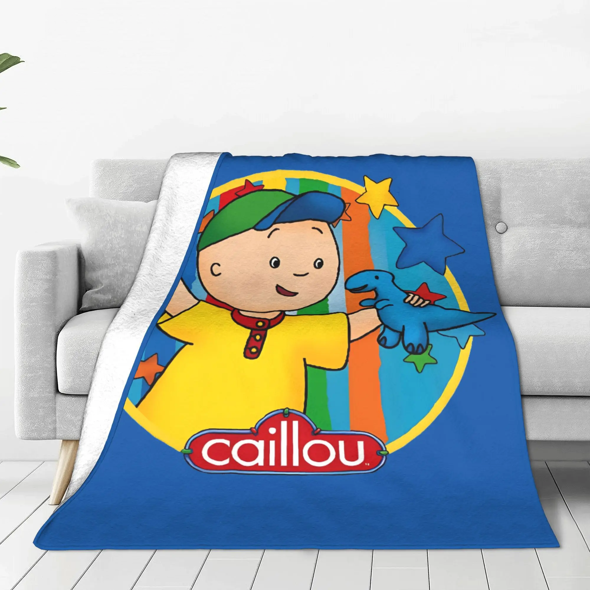 Caillou Cute Cartoon Blankets Educational Children TV Flannel Funny Breathable Throw Blanket for Bedding Lounge All Season