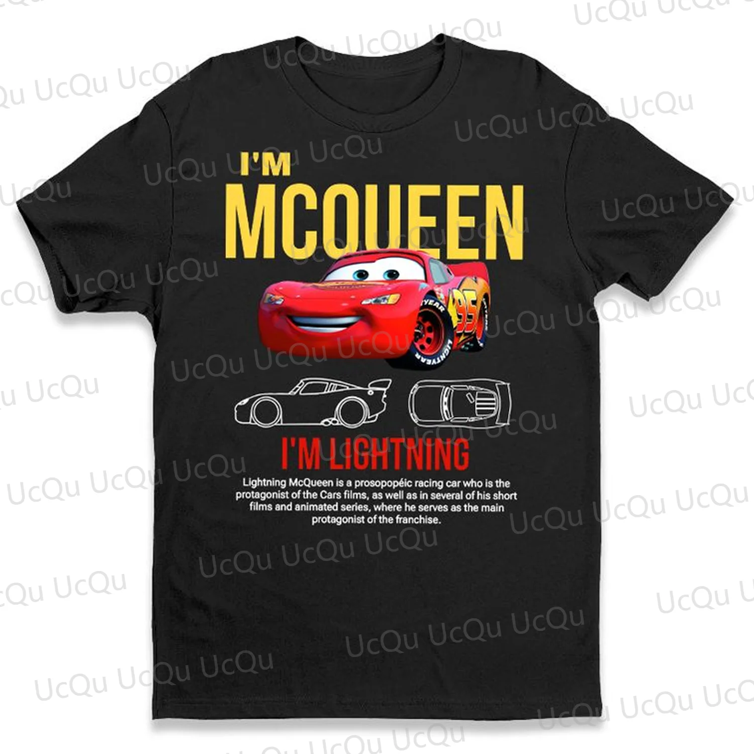 2024 The Cars Lightning McQueen&SALLY Summer Cotton T-Shirt With Pajama pants Oversized Suit For Adult/Kids his-and-hers clothes