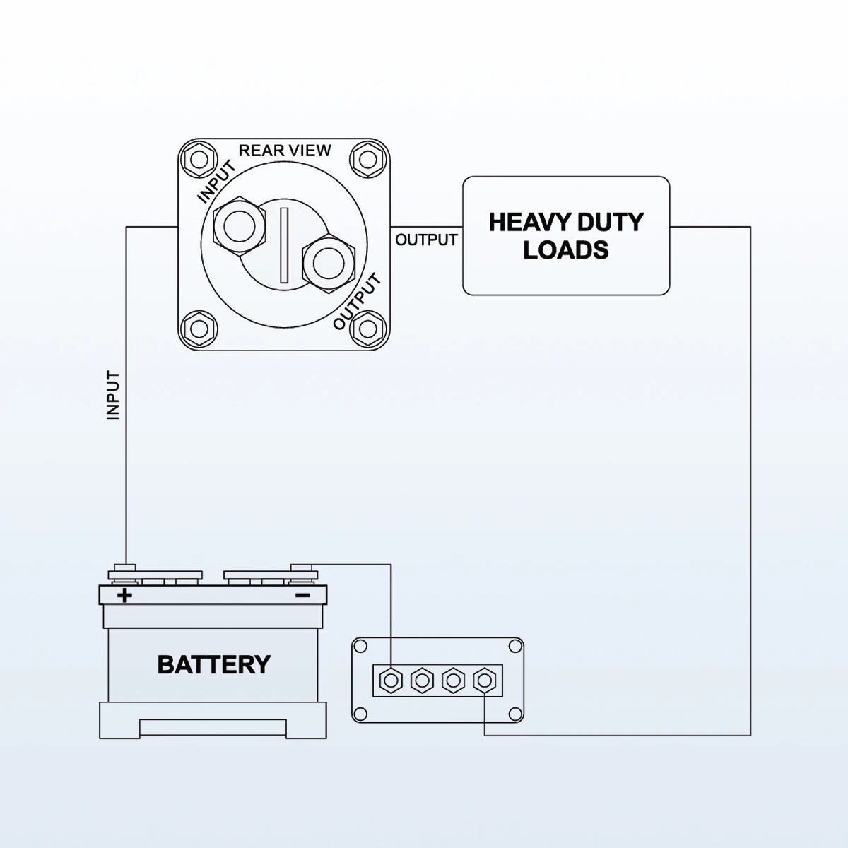 SEAFLO 2 Position Heavy Duty Marine Battery Isolator Switch, 275A Continuous, 450A Intermittent, 1250A cranking,8~50V