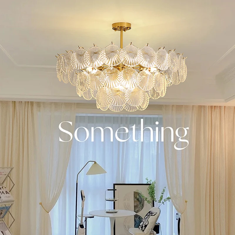 

Light luxury living room chandelier master bedroom modern simple French Internet celebrity creative room crystal lighting