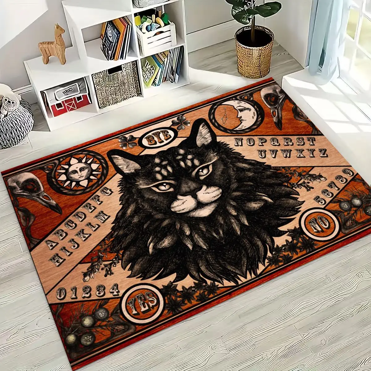 

Witch Ouija Gothic Spirit Board 3D Retro Rug for Bedroom Living Room Sofa Home Doormat Decor, Large Kids Play Non-slip Floor Mat