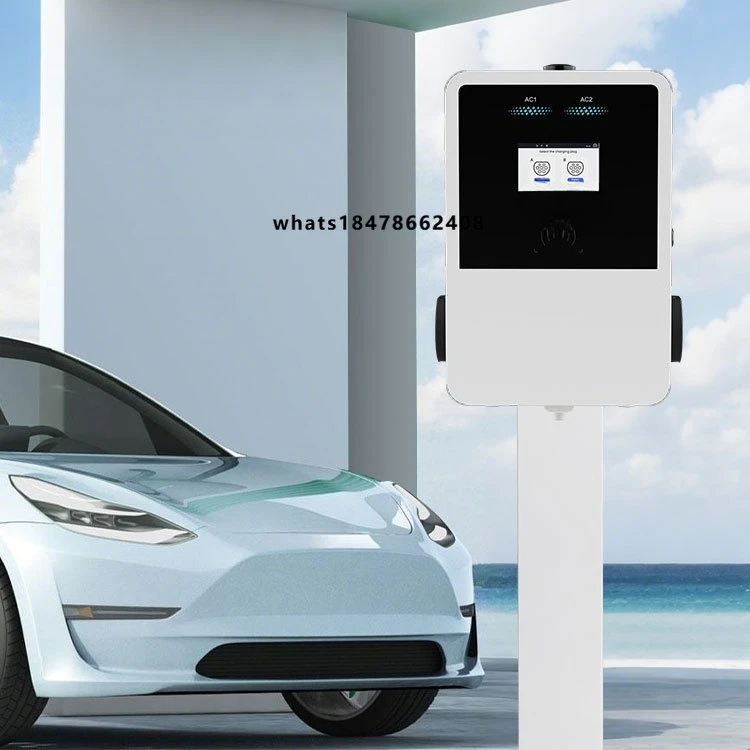 

Electrly Panda Power Socket Electric Vehicle Charging Station 22kW * 2 AC Electric Vehicle Charger, Weatherproof 5m Long Cable,