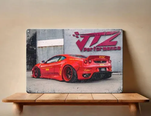 F430 Liberty Walk Car Metal Poster Collectable Tin Sign 20x30cm  -aluminum