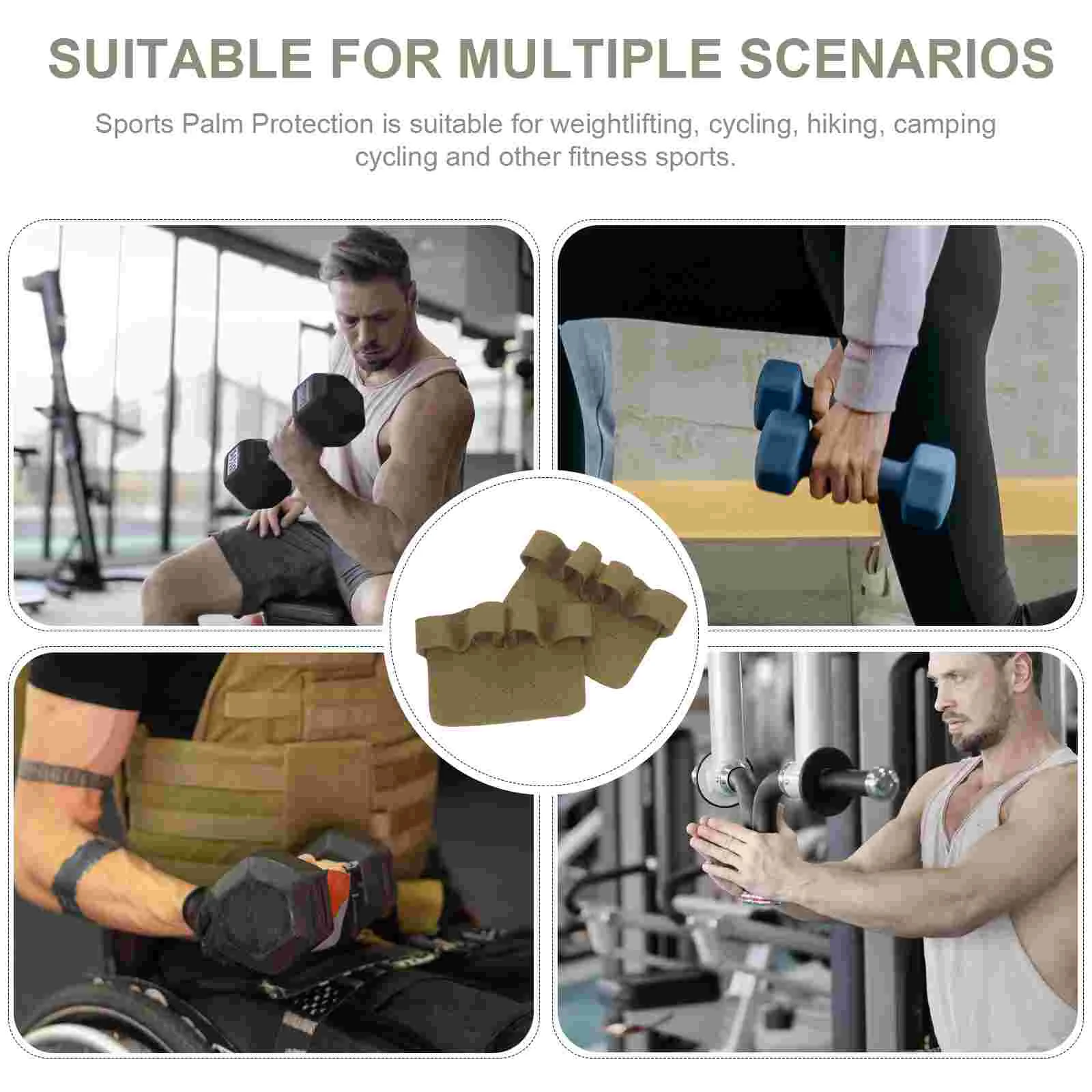 Barbell Fitness Gloves Exercise Microfiber Gym Hand Weightlifting Palm Protectors