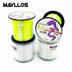 Monofilament Nylon Fishing Line 500m Floating Japan Material Thread Bulk Spool Carp Fly Fishing Nylon Line Fluorocarbon