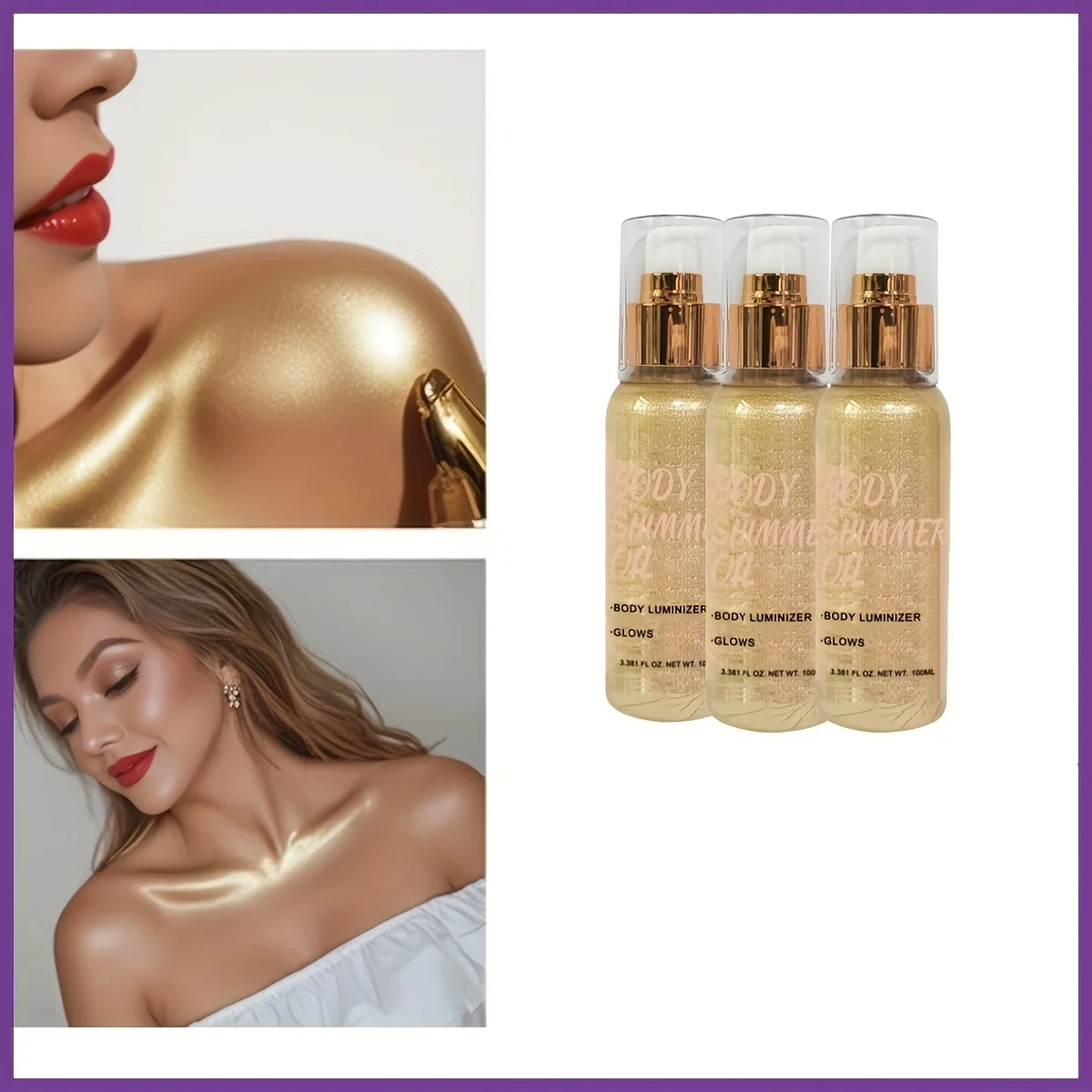 100 مل/3.381 فلوريدا أونصة، زيت لامع للجسم | هايلايتر مرطب ومضيء للوجه والجسم والشعر، توهج مشع فاخر #5