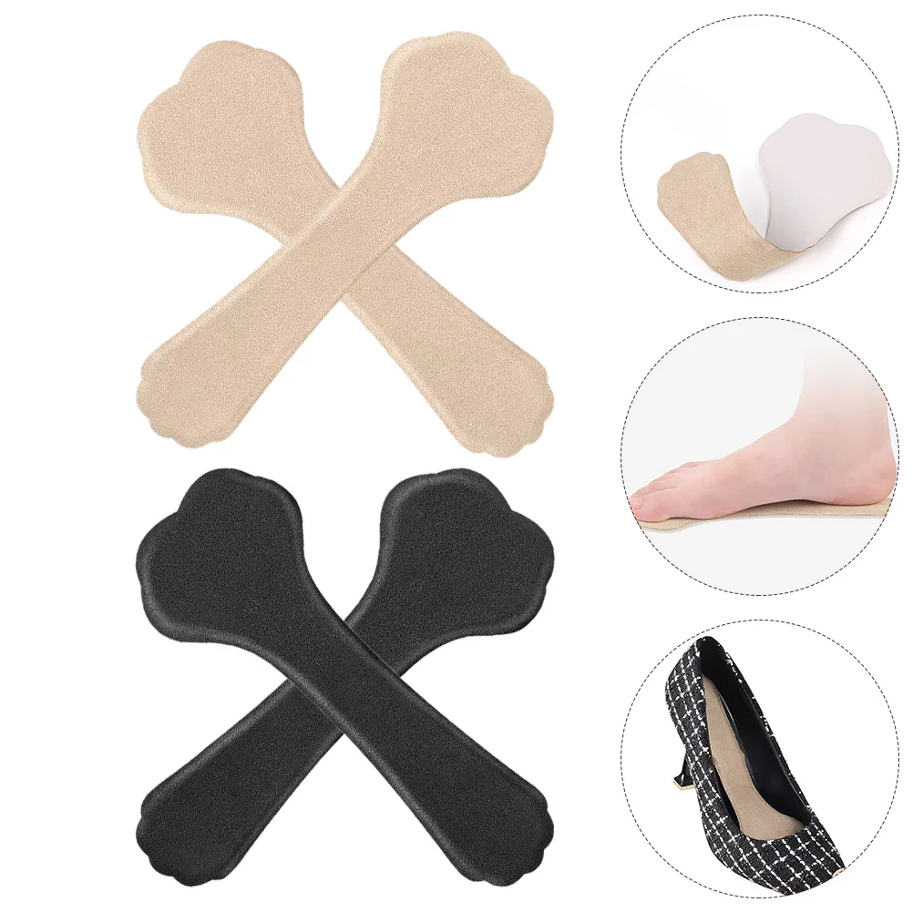 2Pairs Self-Adhesive High Heel Insoles Anti-Shock Supple Stickers for Women's Shoes High Heel Insoles Shoes Inserts