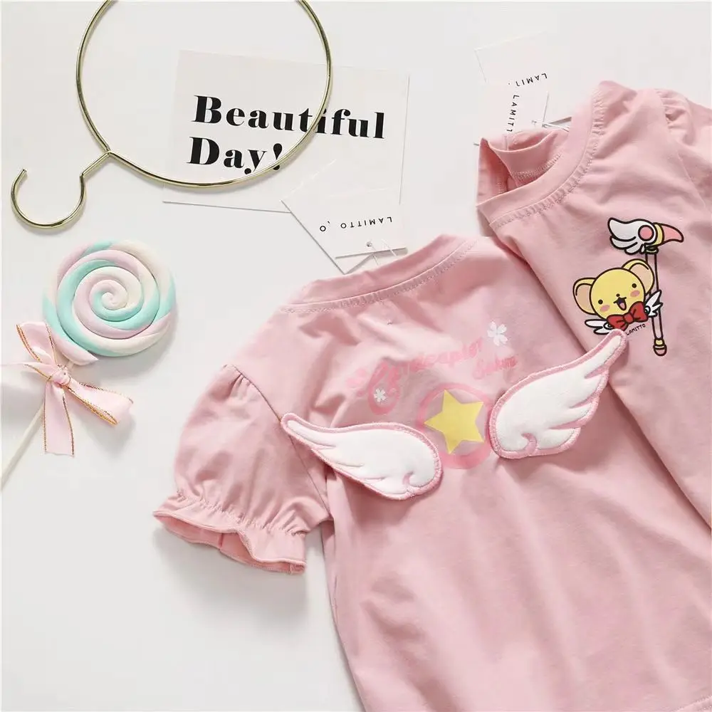 Girls Korean Version Of The Short-Sleeved T-Shirt Summer New Children's Short-Sleeved Cartoon Tops Children's Fashion T-Shirt