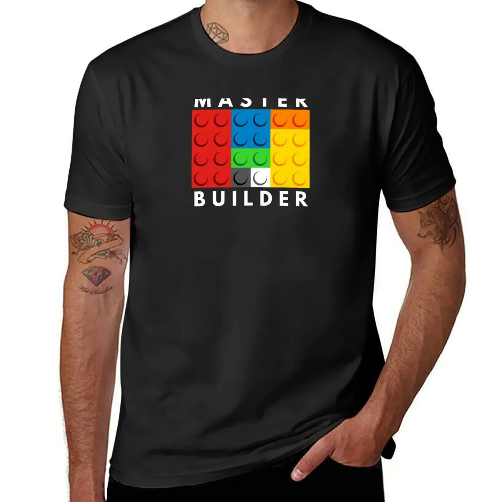 Master Builder-футболка с рисунком животных для детей, винтажная одежда, футболки для мужчин