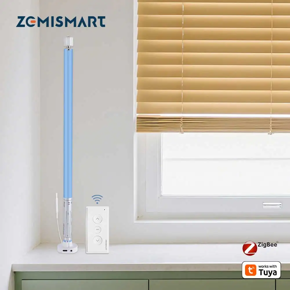 Zemismart زيجبي الستائر الدوارة الكهربائية المحرك ل 17 25 28 مللي متر أنبوب بطارية تعمل بالطاقة الذكية الستار المحرك العمل مع تويا التطبيق الذكي