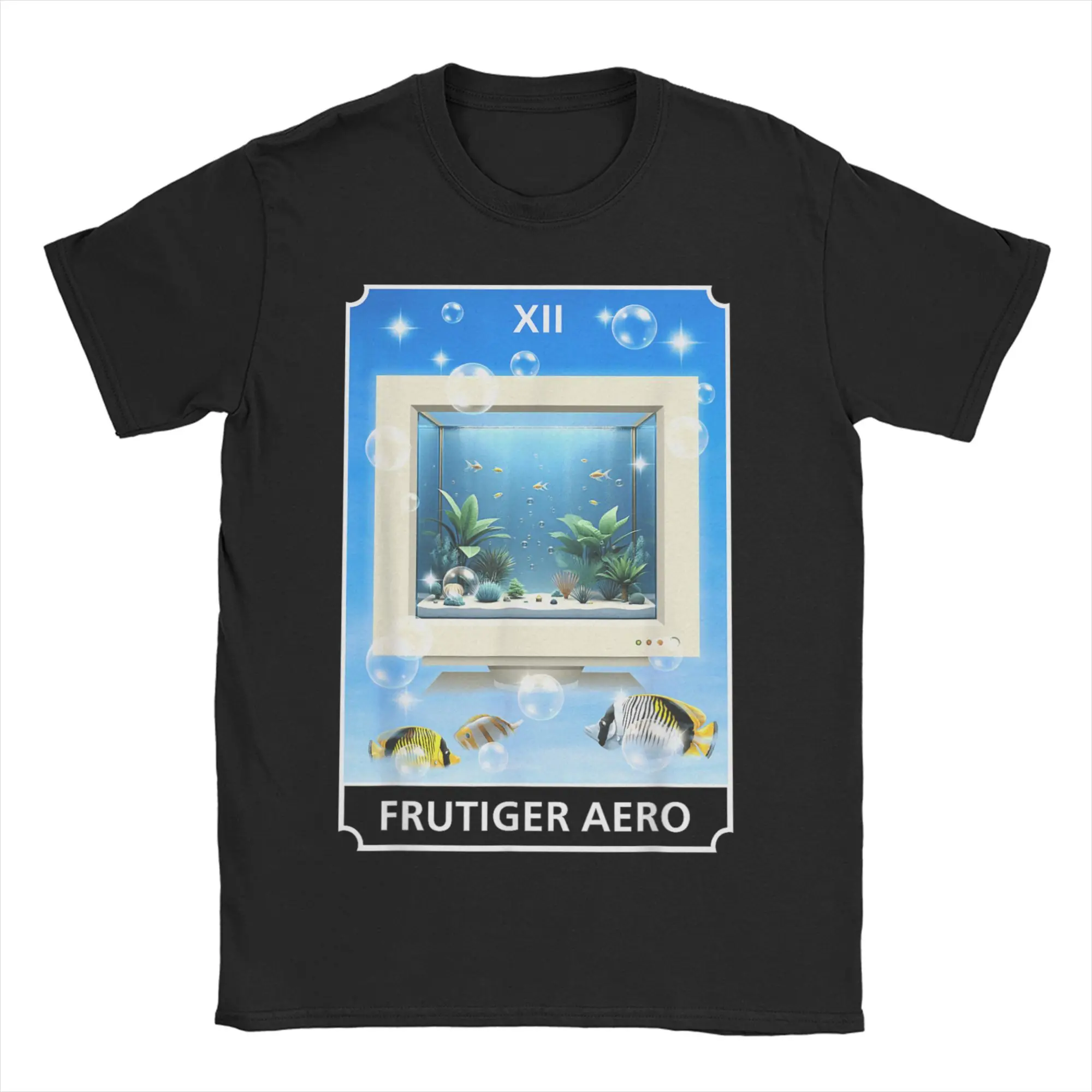 Novidade frutiger aero camisetas estéticas das mulheres dos homens puro algodão t camisa tecnologia computador aquário tarô cartão t roupas tamanhos g