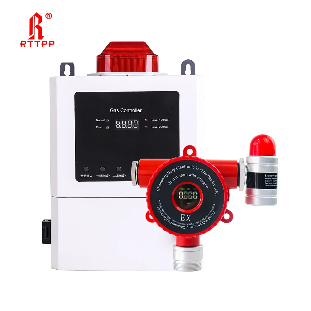 Industrial Fixed LPG,LNG,CH4,EX,Combustible Gas Leakage Detector Alarm Factory Direct