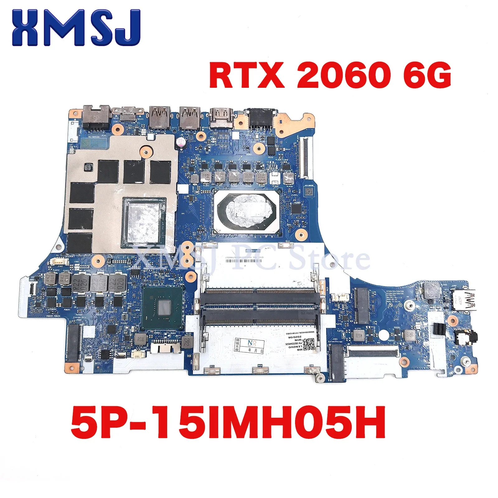 

For Lenovo Legion 5-15IMH05H Laptop Motherboard GY750/751 NM-C911 Motherboard.with CPU i5 i7 i7 10th Gen.GPU RTX2060 100% Test