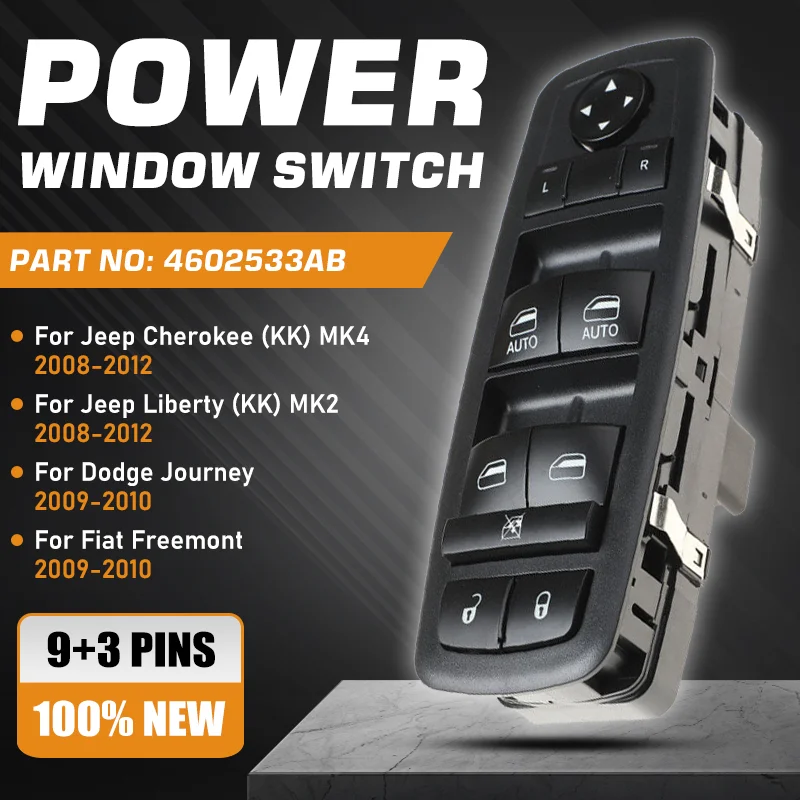 

4602533AB For Dodge Journey Fiat Freemont 2009-2010 Jeep Cherokee Jeep Liberty 2008-2012 Car Power Window Master Switch Button