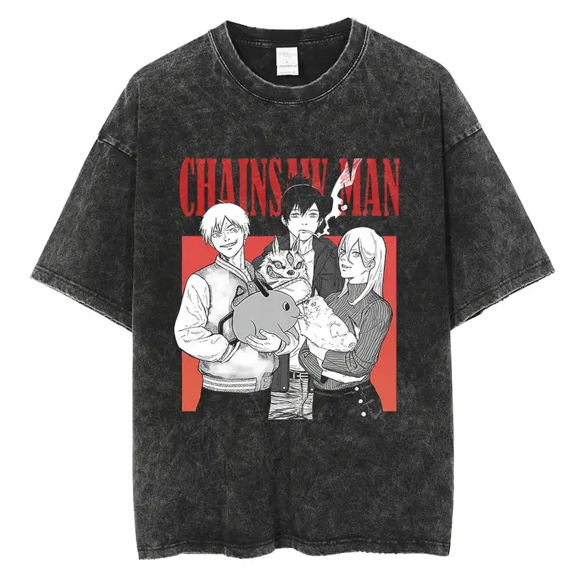 

Chainsaw Man Shirt Oversized Style Anime Shirt